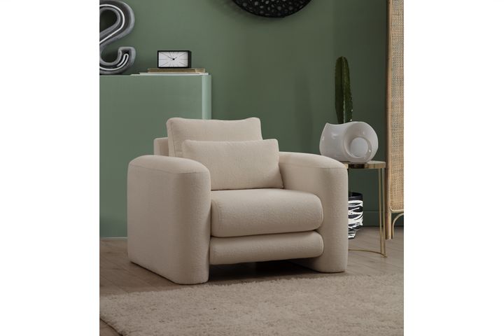 Lilly Bucklet Fauteul, Crème