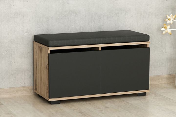 Medway Drago Schoenenkast & Kruk, Zwart