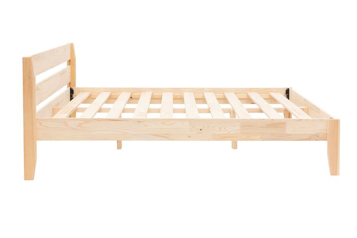 Axel Double Bed, 140 x 200 cm, Light Wood