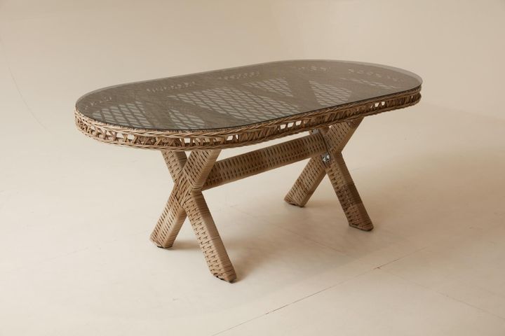 Pirus Rattan Tuinset, 6 Zits, Beige