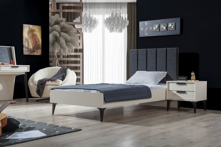 Colosseum Bedframe, 100x200 cm, Wit