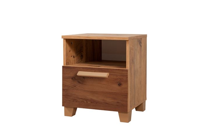 Leva Form Bedside Table, Walnut