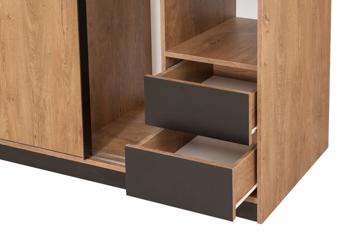 Luciana 2 Sliding Door Wardrobe, Walnut