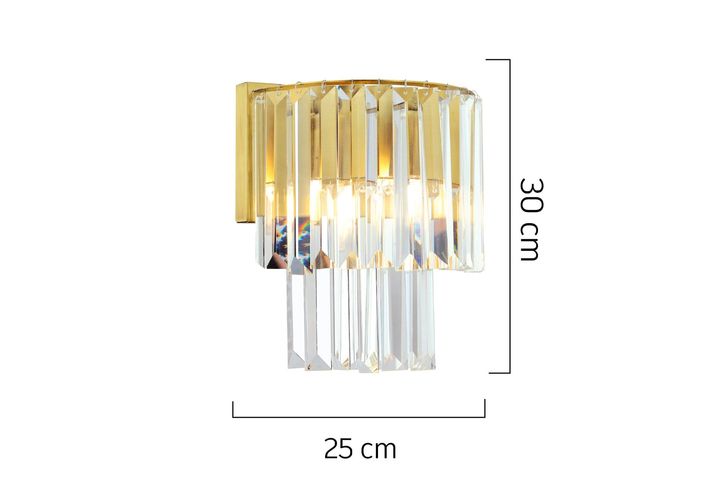 Apliqa Palla Bianca Wandlampenset, 2 Stuks, Mat Goud