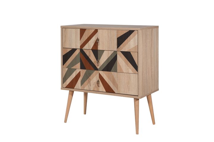 City Triangle Chest of Drawers, Oak