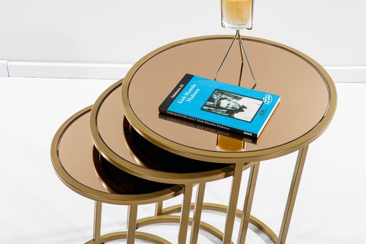 Circles Zettafels met Spiegel, Brons en Mat Goud