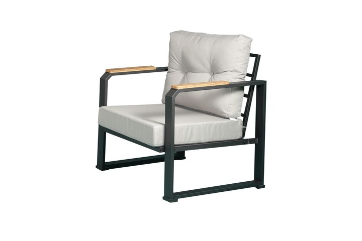 Merit Zwart Tuinbank, Grijs