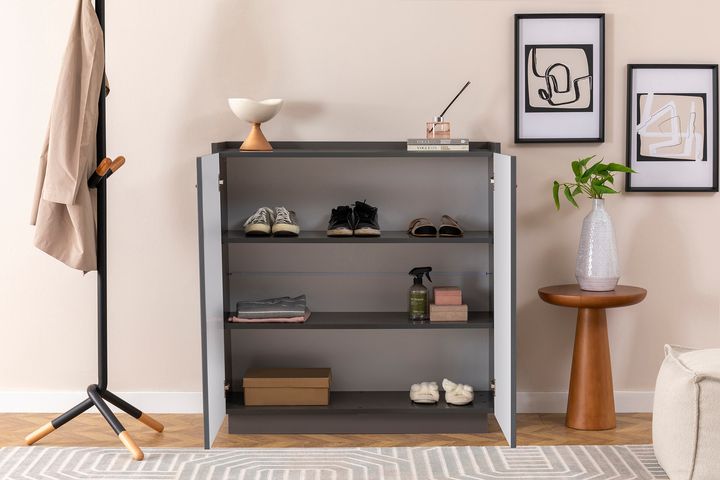 Henry Shoe Cabinet, Grey