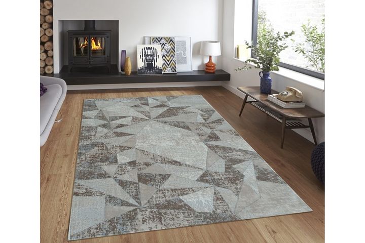 Terryl Patterned Rug, 200 x 290 cm, Brown