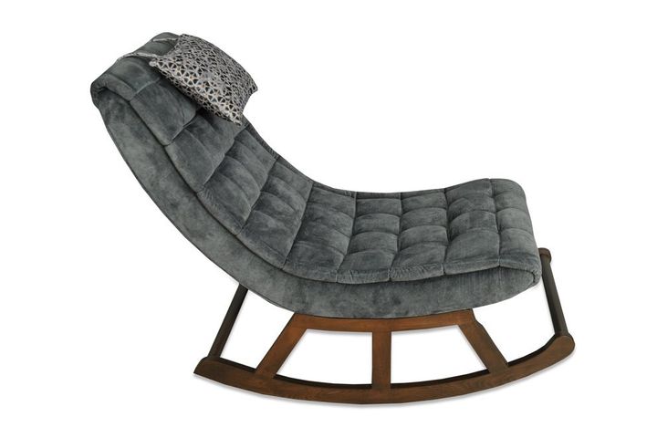 Asedia Maeve Schommelstoel, Antraciet & Walnoot