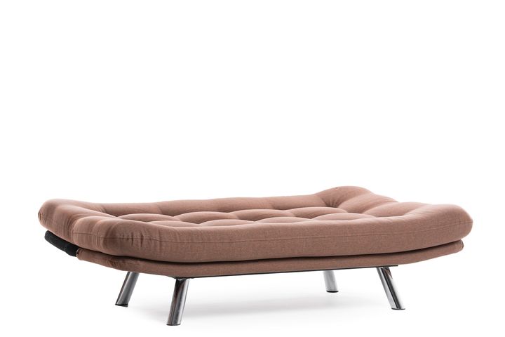 Pafu Hippo Linnen 3-Zitsbank Met Bed Functie, Lichtbruin