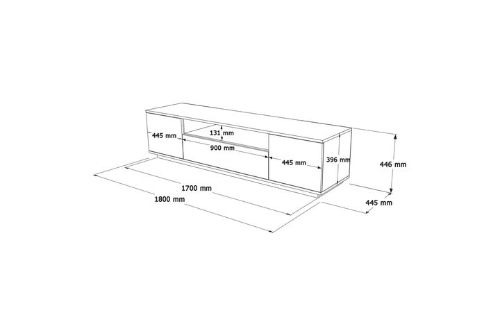 Future TV Unit, 180 cm, White