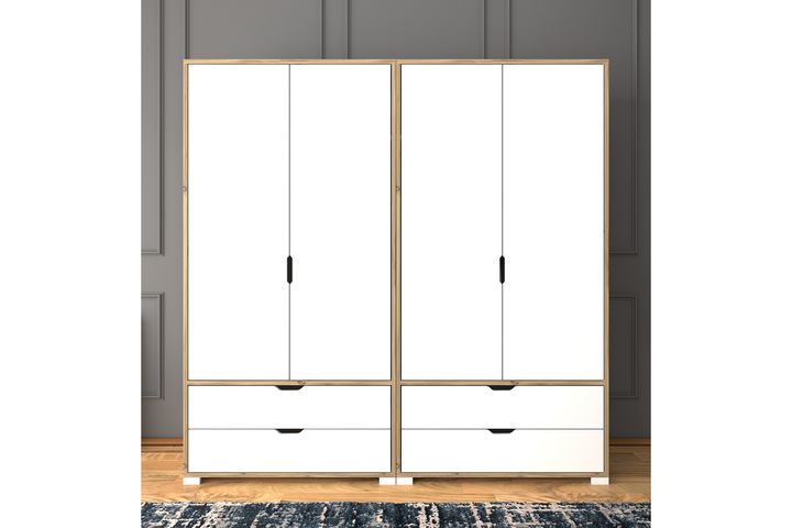 Nisan Kledingkast, 4 Deuren En 4 Laden