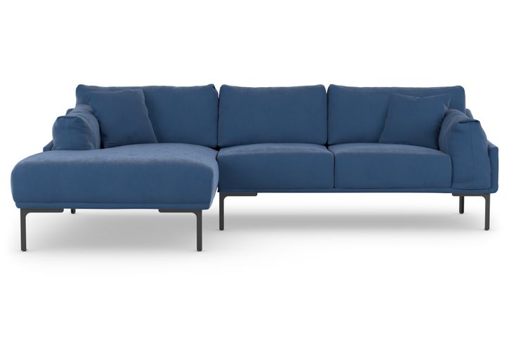 Leo Corner Sofa Left Chaise, Navy Blue