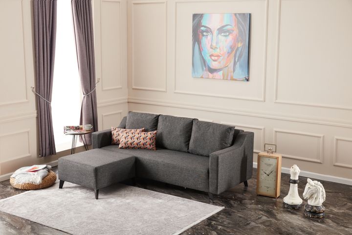 Natur Hoekbank, Antraciet