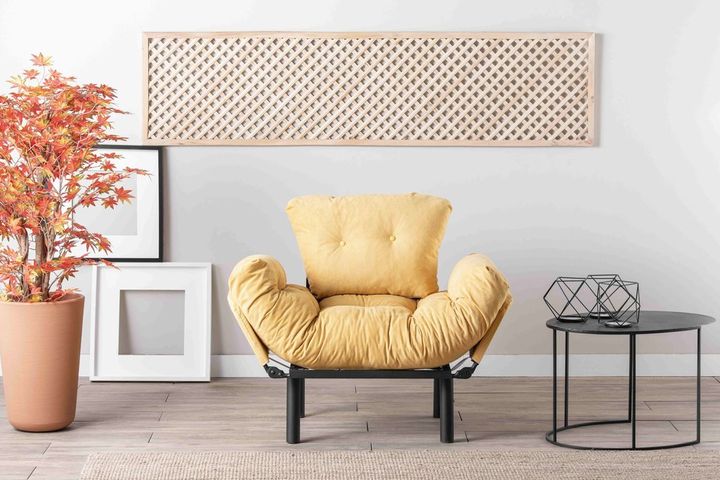 Pafu Nitta Fauteuil, Mosterd