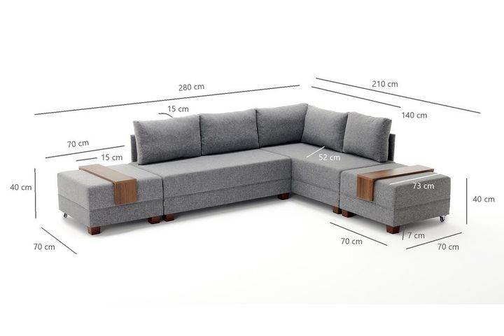 Fly Hoekbank Rechts, Creme