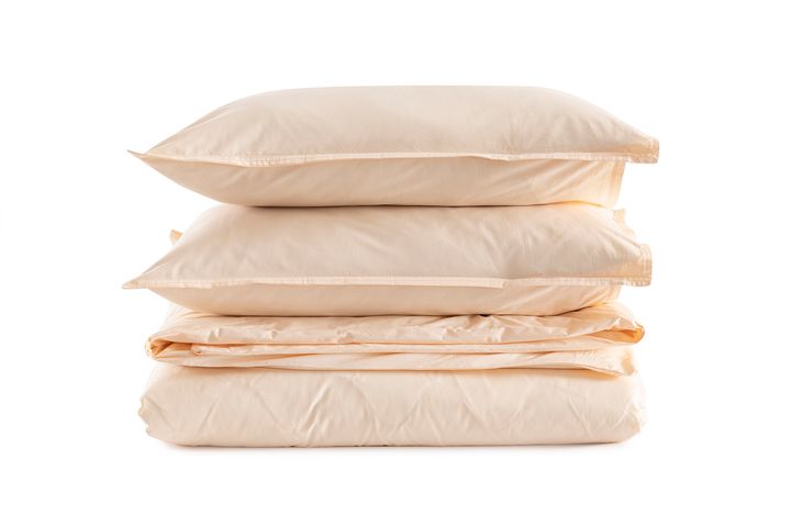 Luna Simply Colors Dekbedovertrekset van Gewassen Katoen, Poeder, Tweepersoons