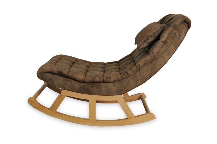 Asedia Maeve Schommelstoel, Bruin & Natuurlijke Kleur
