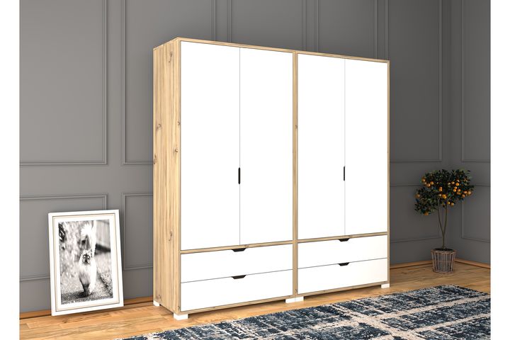 Nisan Kledingkast, 4 Deuren En 4 Laden