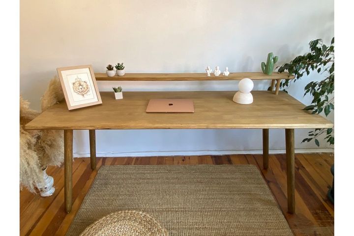 Deman Wooden Desk, 170 cm, Light Wood