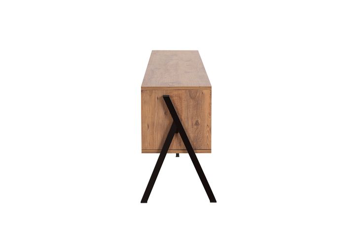 Yanke TV-Meubel met Boekenrek, 180 cm, Pijnboom