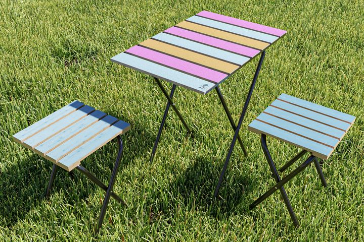 Bino Balkonset, Blauw