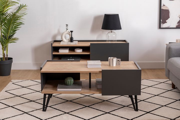 Viper Coffee Table, Oak & Anthracite