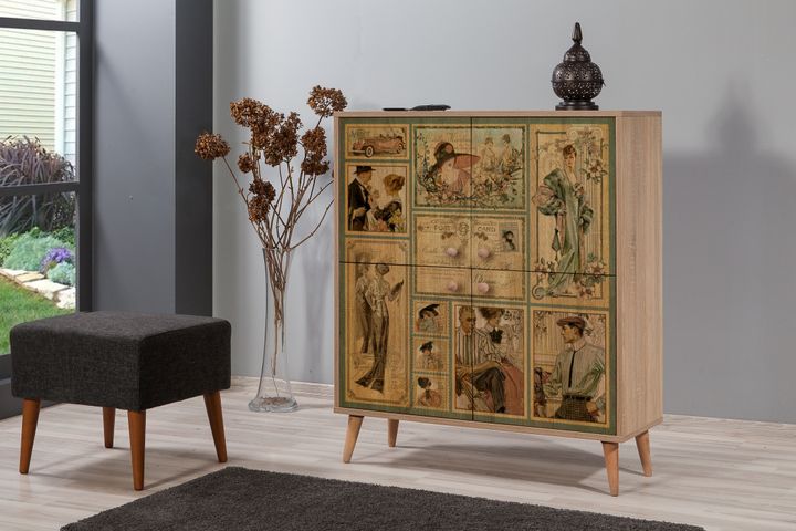 Madame Multifunctionele Kast met Houten Poten