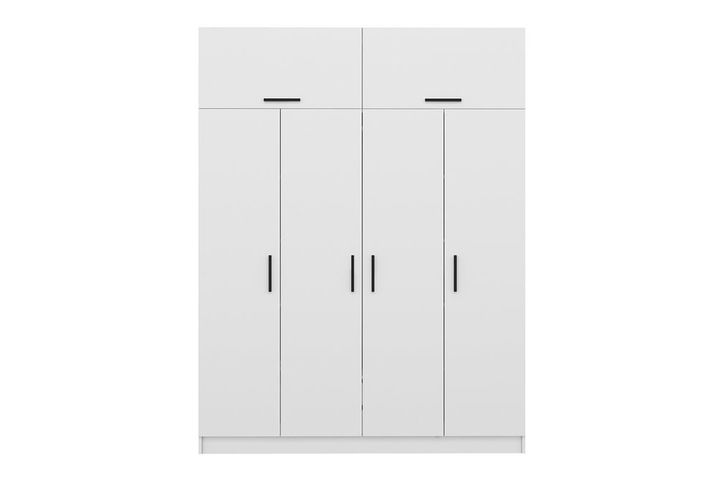 Medway Tideway Kledingkast met 4 Deuren en Bovenkast, Wit