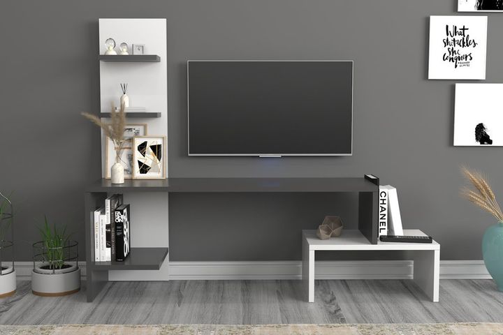 Sara TV Unit, 121 cm, Anthracite