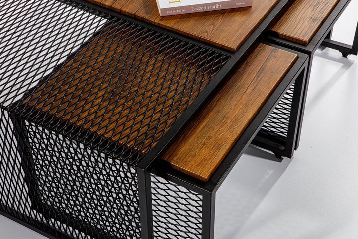 Valencia Salontafel Set, Antiek Walnoot