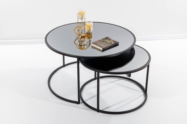 Circles Salontafel, Zwart en Rookgrijs
