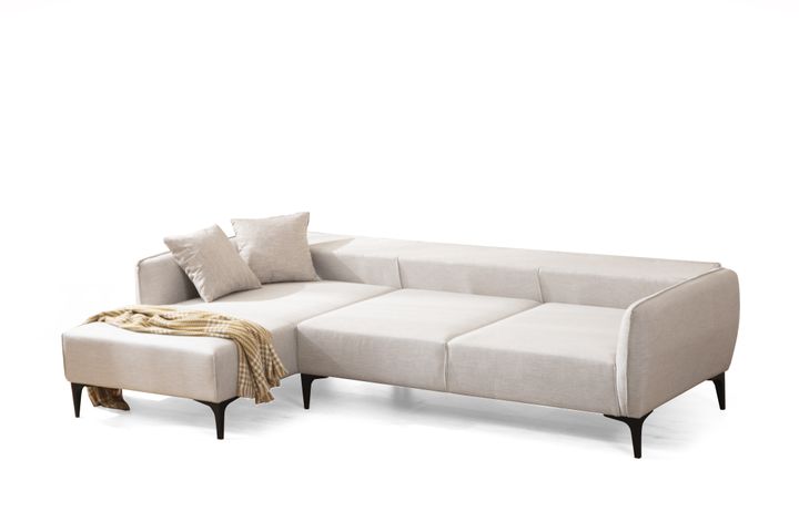 Bellisimo Corner Sofa Left Chaise, Beige Sand