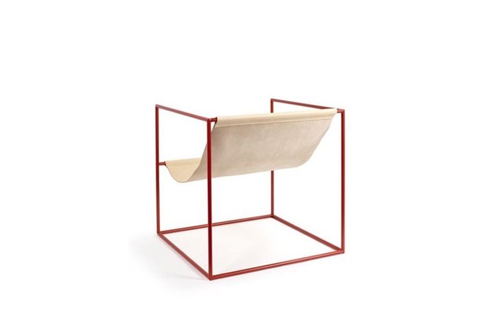 Sohomanje Echtleren Kubusfauteuil, Rood