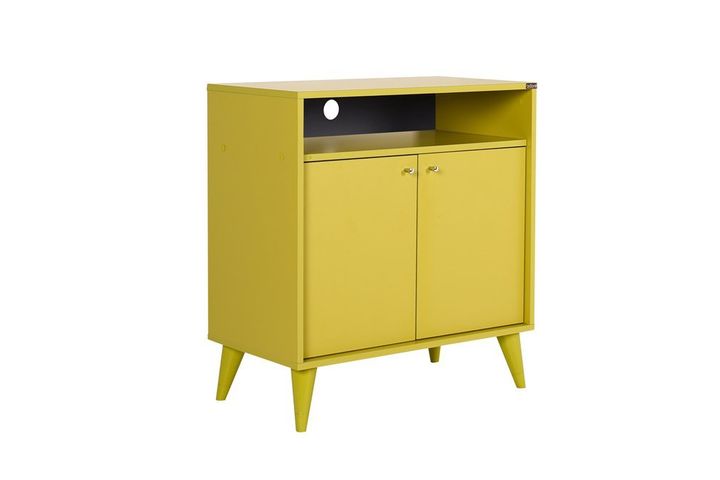 London Hallway Storage Cabinet, Light Wood