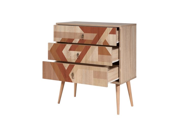 City Flow Chest of Drawers, Oak