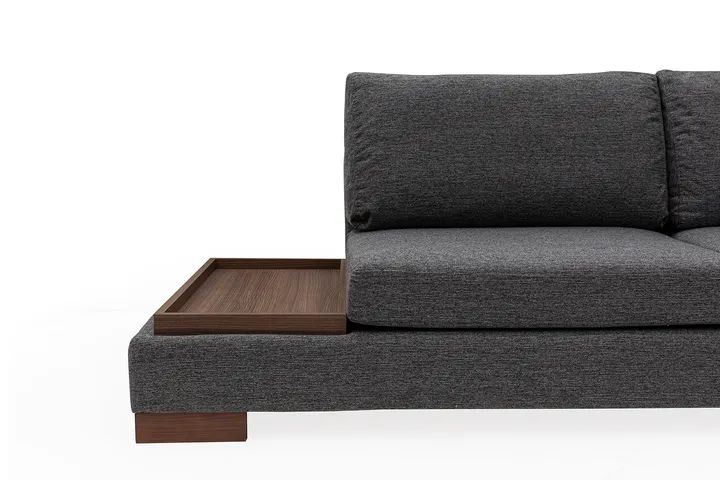 Tulip Hoekbank Links, Antraciet (Zonder pouf)