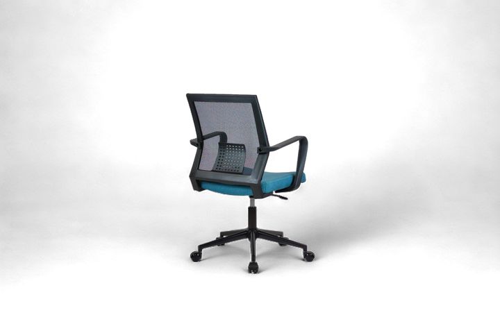 Mesh Bureaustoel met Metalen Poten, Blauw