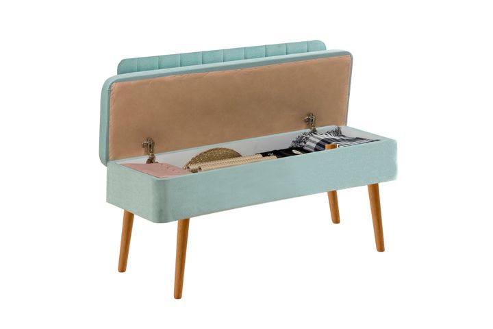 Vina Stoffen Bank Met Opbergruimte, Atlantisch Pistache Groen