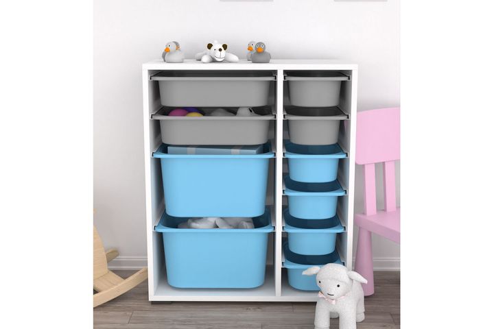 ÇOK AMAÇLI OYUNCAK DOLABI MAVİ GRİ 2D2K6U