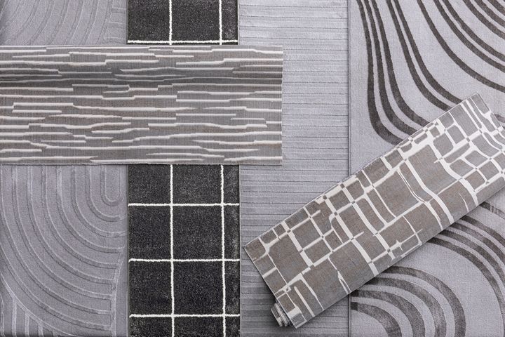 Nishi Machinetapijt, 80x150 cm, Grijs