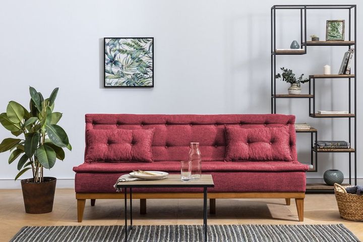 Fuoco 3-Sitzer Sofa, Weinrot