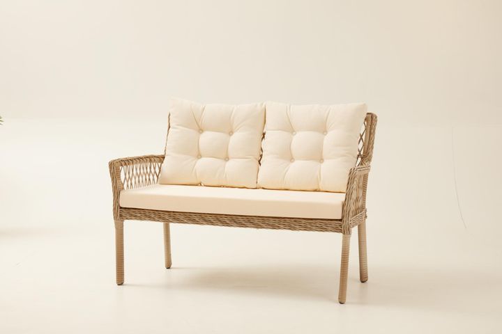 Pirus Rattan 2+1+1 Tuinloungeset, Beige