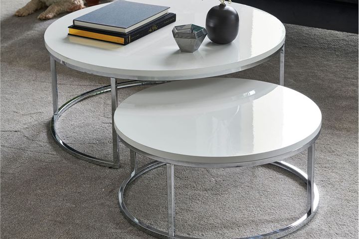 Vita Coffee Table Set, White