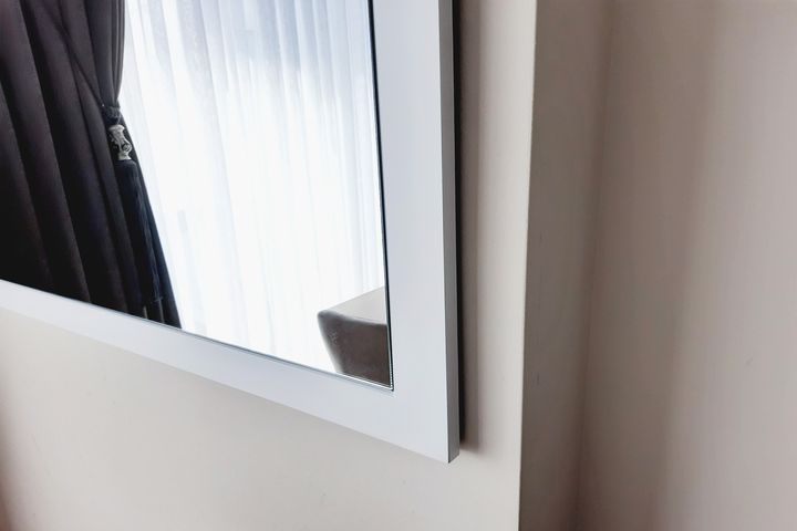 Wood Rechthoekige Staande Spiegel, 140x60 cm, Wit