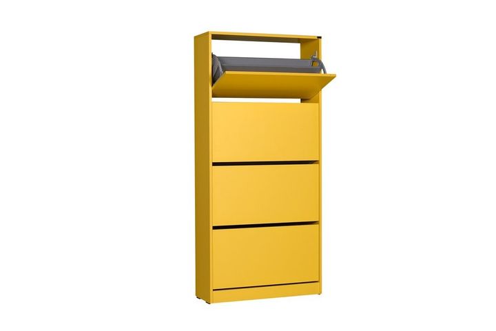 Adore Flat Duo 4-Tier Large Shoe Storage Cabinet, Yellow