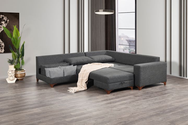 Masse Hoekbank Links, Antraciet