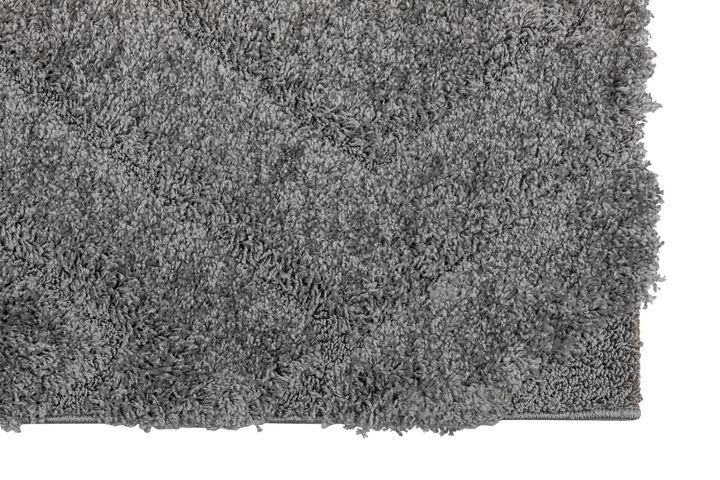 Lucca Shaggy Tapijt, 80x150 cm, Grijs