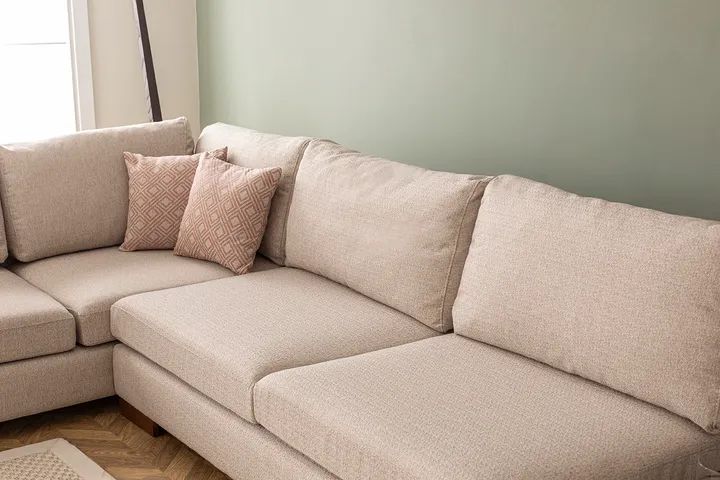 Tulip Hoekbank Rechts, Creme (Zonder pouf)